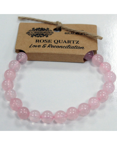 PULSERA ENERGÉTICA -CUARZO Rosa 1 unidad