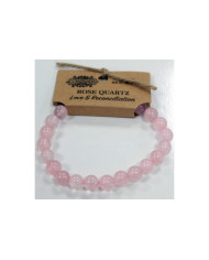 Pulseira Energia - Quartzo Rosa 8mm 1un