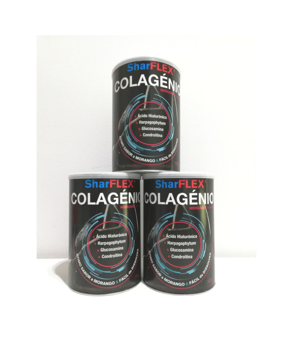 SHARFLEX + COLAGÉNIO HIDROLISADO PÓ 300G - PACK TRIPLO PHARMAVIDA