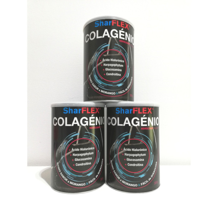 SHARFLEX + COLÁGENO HIDROLIZADO EN POLVO 300G - PACK TRIPLE PHARMAVIDA