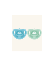 NUK CHUPETA SENSITIVE SILICONE AZUL/VERDE 0-6M 2UN