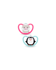 NUK SPACE SILICONA GATITO/PINGUINO 2 UNI 18-36M