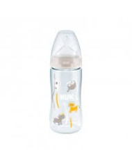 NUK  FIRST CHOICE  BIBERÃO INDICAÇÃO TEMPERATURA  CINZA 6-18M 300 ML