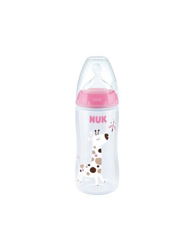 NUK BIBERÓN FIRST CHOICE INDICADOR DE TEMPERATURA ROSA 6-18M 300 ML