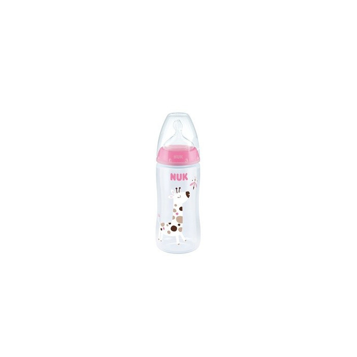 NUK  FIRST CHOICE  BIBERÃO INDICAÇÃO TEMPERATURA ROSA 6-18M 300 ML