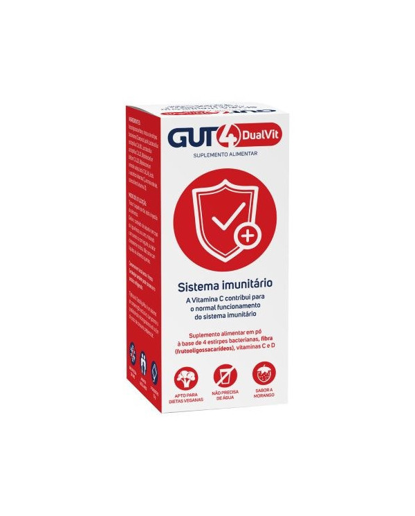 GUT4 DUAL-VIT SAQ PO MORANGO X 14 SAQUETAS
