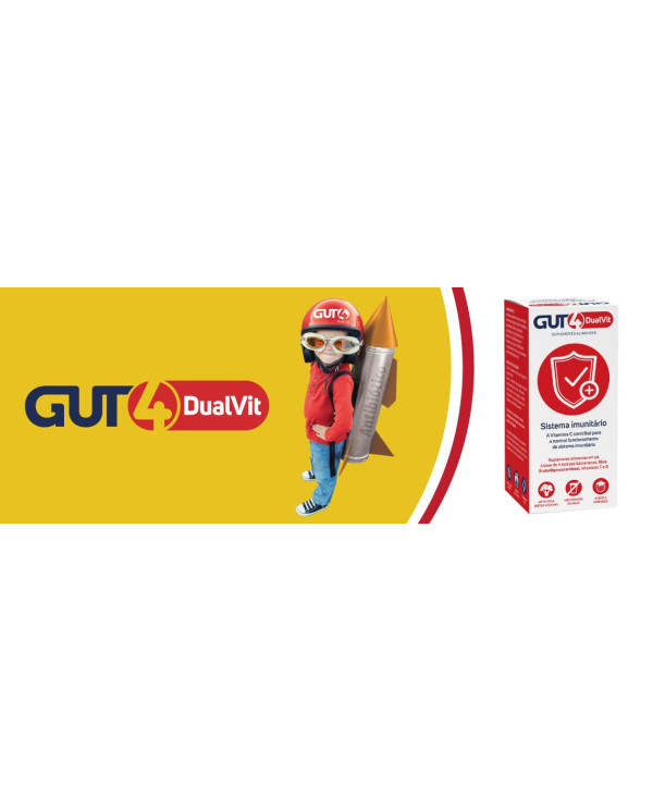 GUT4 DUAL-VIT SAQ PO MORANGO X 14 SAQUETAS