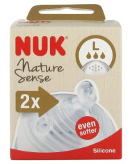 NUK NATURE SENSE TETERINA SILICONA SUAVE TALLA L 2UNIDADES