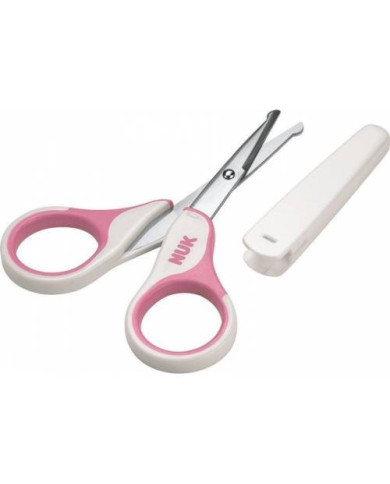 NUK TIJERAS BEBÉ CON PROTECCIÓN ROSA 1UD