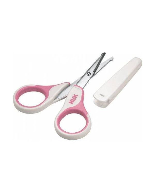 NUK TIJERAS BEBÉ CON PROTECCIÓN ROSA 1UD