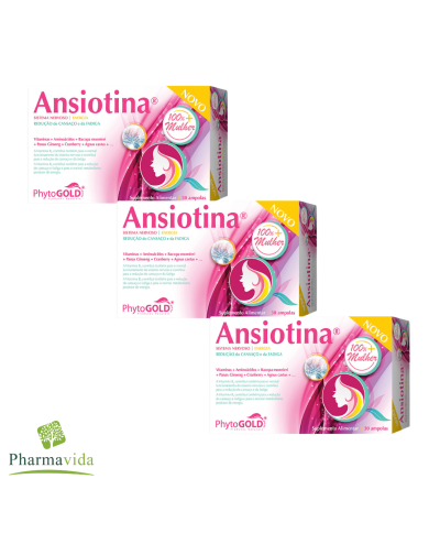 ANSIOTINA 100% MULHER 30 AMPOLAS  LEVE 3 PAGUE 2- PHYTOGOLD