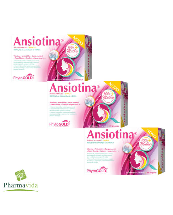 ANSIOTINA 100% MULHER 30 AMPOLAS  LEVE 3 PAGUE 2- PHYTOGOLD