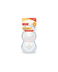 NUK CHUPETES STAR SILICONA ROSA 0-6M 2 UD.