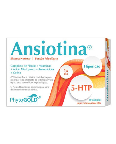ANSIOTINA SISTEMA NERVOSO 5 HTP 30 - LEVE 3 PAGUE 2- PHYTOGOLD