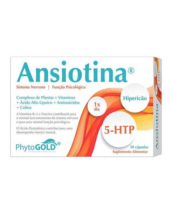 ANSIOTINA SISTEMA NERVOSO 5 HTP 30 - LEVE 3 PAGUE 2- PHYTOGOLD