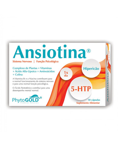 ANSIOTINA SISTEMA NERVOSO 5 HTP 30 - LEVE 3 PAGUE 2- PHYTOGOLD