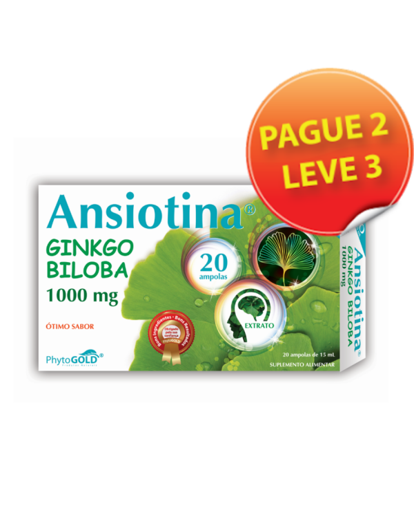 ANSIOTINA GINKGO BILOBA 20 AMPOLLAS - COMPRA 3 PAGA 2 - PHYTOGOLD