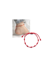 Pulsera roja de 7 nudos - 1 Unid