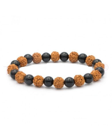 PULSERA RUDRAHSHA + ÓNIX 1 UNIDAD