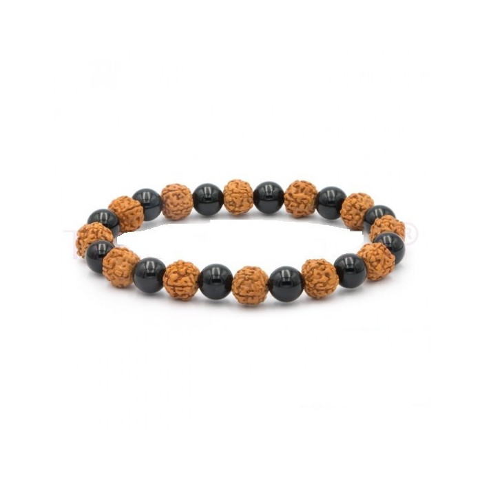 PULSERA RUDRAHSHA + ÓNIX 1 UNIDAD