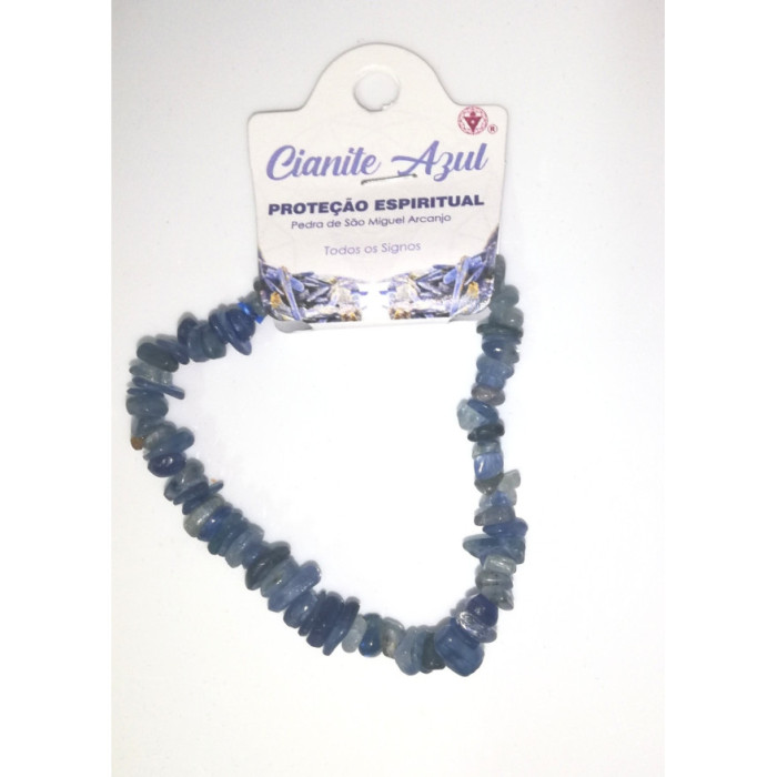 PULSERA CON CHIPS  - CIANITA AZUL 1 UNIDAD