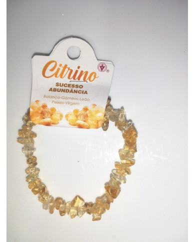 Pulseira Chips - Citrino Madagáscar 1unid