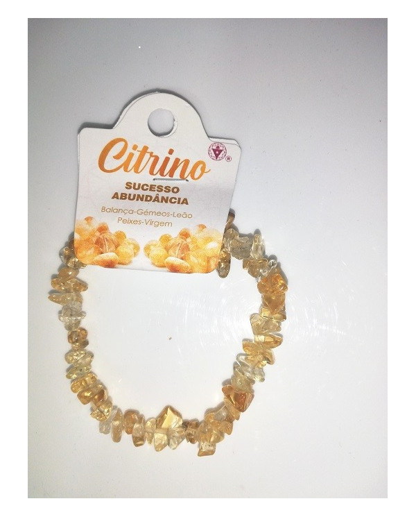 Pulseira Chips - Citrino Madagáscar 1unid