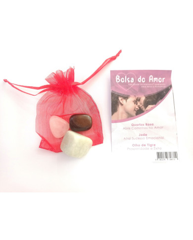 BOLSA DO AMOR COM 3 CRISTAIS