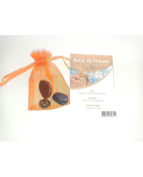 BOLSA DA FORTUNA COM 3 CRISTAIS