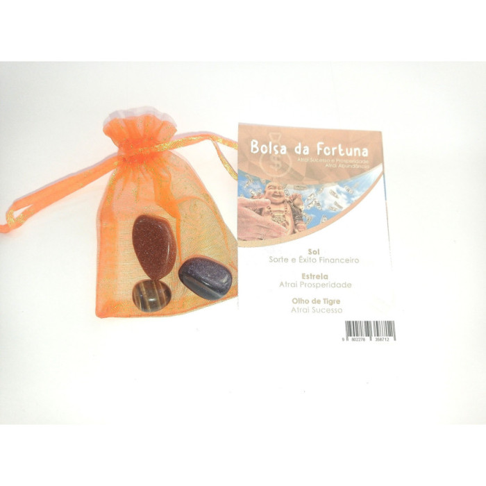 BOLSA DA FORTUNA COM 3 CRISTAIS