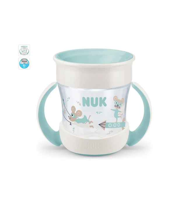 NUK VASO MINI MAGIC EVOLUTION CON TAPA VERDE 6M+ 160ML