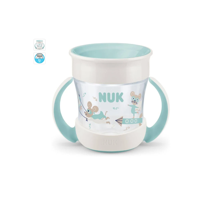 NUK VASO MINI MAGIC EVOLUTION CON TAPA VERDE 6M+ 160ML
