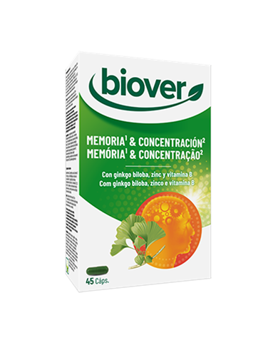 MEMÓRIA E CONCENTRAÇÃO 45 CAPS BIOVER