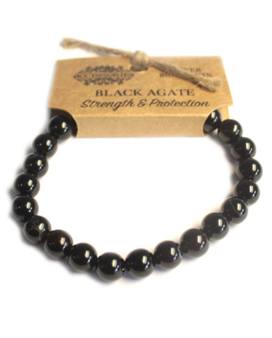Pulseira de Energia Ágata Negra 8MM 1un