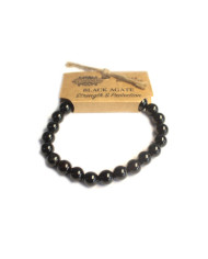 Pulseira de Energia Ágata Negra 8MM 1un