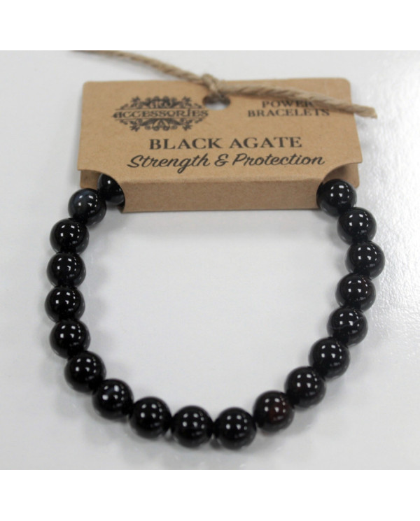 Pulseira de Energia Ágata Negra 8MM 1un