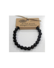 Pulseira de Energia Ágata Negra 8MM 1un