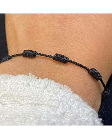 Pulseira dos 7 Nós - Preta 1unid