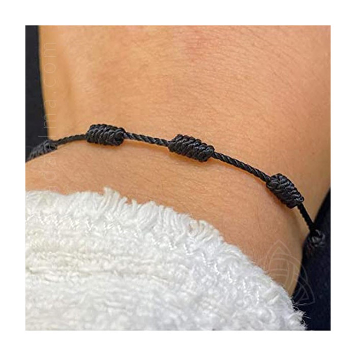 Pulseira dos 7 Nós - Preta 1unid