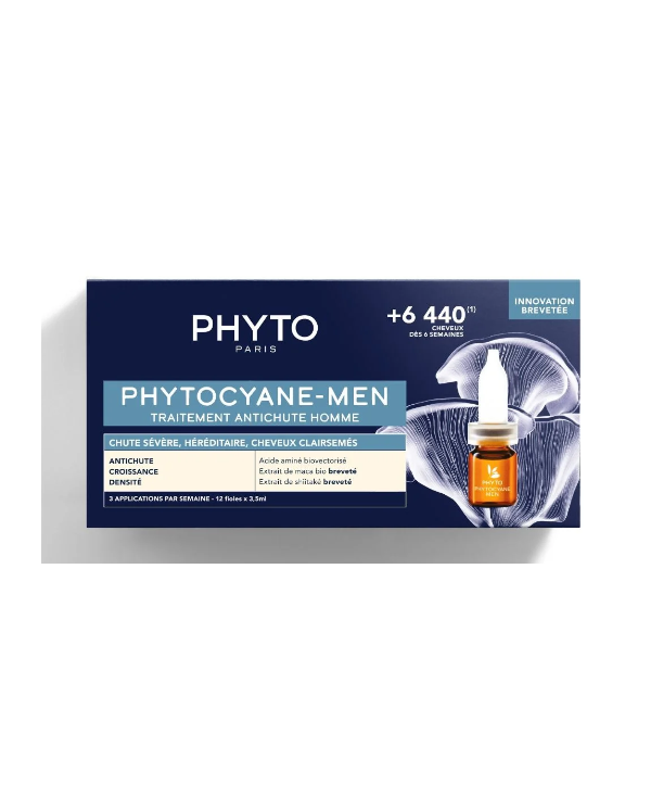 PHYTO PHYTOCYANE ANTIQUEDA SEVERA HOMBRE 12 AMPOLLAS X 3,5ML