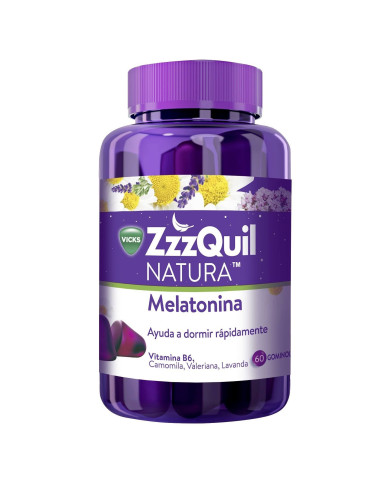 VICKS ZzzQUIL NATURA MELATONINA 60 GOMAS