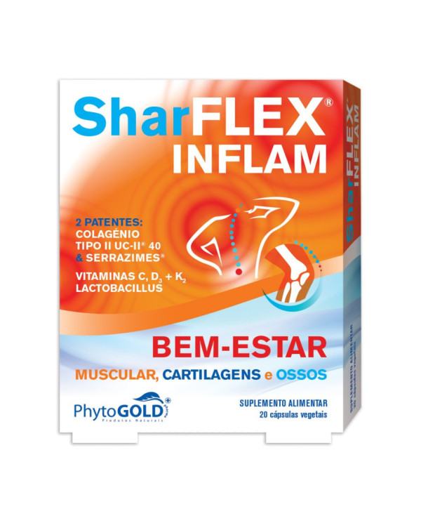 SHARFLEX INFLAM 20 CAPSULAS VEGETAIS PHYTOGOLD