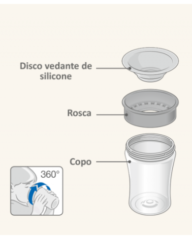 NUK MAGIC CUP +8M - AZUL 230 ML