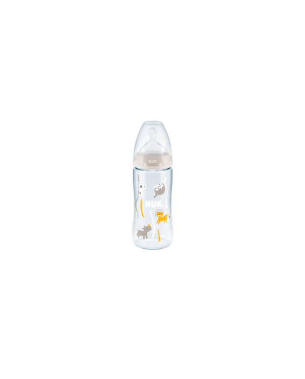 NUK BIBERÃO CHOICE SILICONE INDICAÇÃO TEMPERATURA  0-6M 300 ML