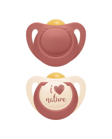 NUK FOR NATURAL CHUPETE LÁTEX ROJO 6-18M 2 unidades