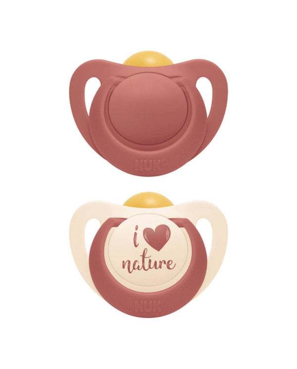 NUK FOR NATURAL CHUPETE LÁTEX ROJO 6-18M 2 unidades
