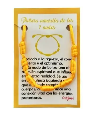 Pulseira dos 7 Nós - AMARELA 1unid
