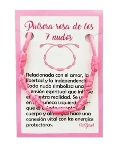Pulseira dos 7 Nós - ROSA 1unid