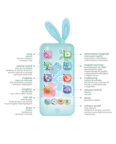 GIROS BABY TELEMÓVEL INFANTIL LUZ E SONS AZUL