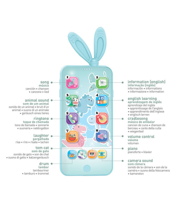 GIROS BABY TELEMÓVEL INFANTIL LUZ E SONS AZUL